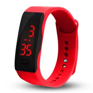 China Großhändler bunte Silikon Armband führte Uhr Männer, Sport digitale LED-Uhr