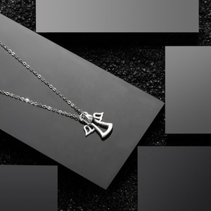 925 gioielli In Argento Sterling fata custode piccolo angelo ala di fascino del pendente della collana - Product Image 3