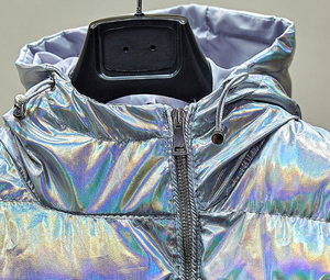 Homme <span class=keywords><strong>Veste</strong></span> Holographique Arc-en-ciel Laser <span class=keywords><strong>Hologramme</strong></span> Mode Manteau Vestes Hommes Personnalisé - Product Image 3