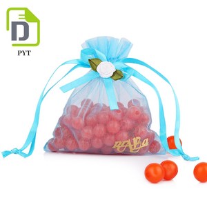 2017 <span class=keywords><strong>Amazon</strong></span> venta Caliente de la buena calidad del lazo de organza bolsas de regalo - Product Image 4