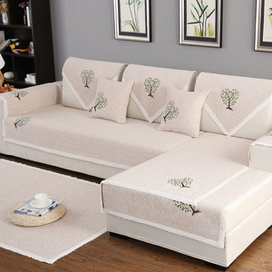 Tessuto di Juta Bianco Tagliato e Cucito <span class=keywords><strong>per</strong></span> Rivestimento <span class=keywords><strong>Divano</strong></span>, Copribracciolo <span class=keywords><strong>per</strong></span> <span class=keywords><strong>Divano</strong></span> a Forma di L, Copridivano Antiscivolo - Product Image 3