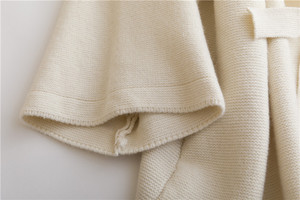 Cappotto <span class=keywords><strong>Cardigan</strong></span> donna in lana Cashmere lavorato a maglia P18B173TR <span class=keywords><strong>con</strong></span> <span class=keywords><strong>cintura</strong></span> - Product Image 3