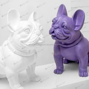 새로운 유형 플라스틱 개 프렌치 불독 마네킹 사랑스러운 개 마네킹 - Product Image 2
