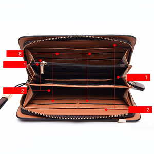 Di cuoio DELL'UNITÀ di elaborazione sacchetto di frizione lungo del raccoglitore degli uomini di modo casuale marea sacchetto della chiusura lampo piccola borsa multi-card sacchetto <span class=keywords><strong>maschio</strong></span> - Product Image 3