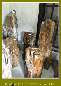 Madera petrificada, madera fósil, talla de piedra, taburete, piedras de paisajismo a la venta