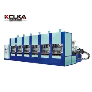 Kclka Automatische Eva Spuitgietmachine Enkele Kleur Twee Injector Zes Station Servo Motor Schoen Making Machine