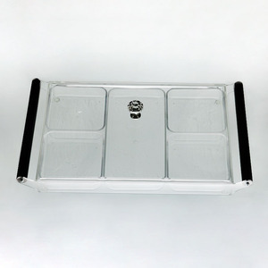 Bandeja de plástico duro cuadrada transparente clásica - Product Image 6