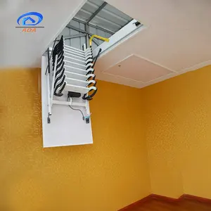 Yüksek kaliteli teleskopik elektrikli tavan merdiveni merdiven küçük alanlar için