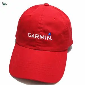 100% 년 면 능직물 저프로파일 수를 놓은 구조화되지 않은 주문 로고 빨간 아빠 모자 모자