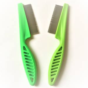 Vente en gros d'épingles en acier inoxydable avec manche en plastique Peigne à poux et poux pour chien et animaux - Product Image 3