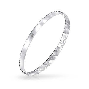 Personnalisé 925 ster argent plaqué Or braccialetto bijoux marteau martelé bracelet manchette bracelet ensemble - Product Image 5