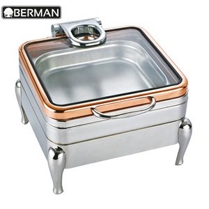Türkei kommerzielle Küchen ausstattung langlebige Bain Marie Food Display wärmer Hotpot Kupfer Messing Buffet Hotel verwendet Chafing Dishes - Product Image 4