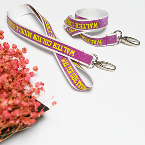 La empresa de la tarjeta de identificación llavero diseño correa de teléfono móvil impreso colorido brillo cordón - Product Image 4