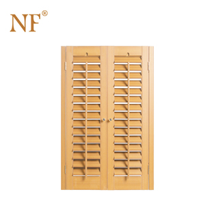 Çam ahşap meşe gibi iki panel hareketli panjur - Product Image 1