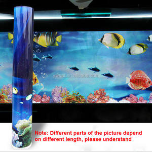 רקע אקווריום דגי טנק פוסטר פוסטר וול דקור נוף רוק קורל צד כפול 30 ס"מ-100 ס"מ - Product Image 2