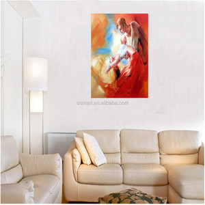 Pittura a olio 100% fatta a mano del famoso pittore su tela di danza maschile femminile ritratto decorazione della parete per il soggiorno - Product Image 2