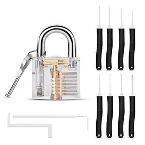 Good Quality lock pick set locksmith tools Lock 9 PCS (Lock Included)