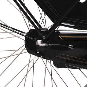 Bicicleta eléctrica de ciudad calificada para hombre adulto, con protector de vestido, color negro - Product Image 5