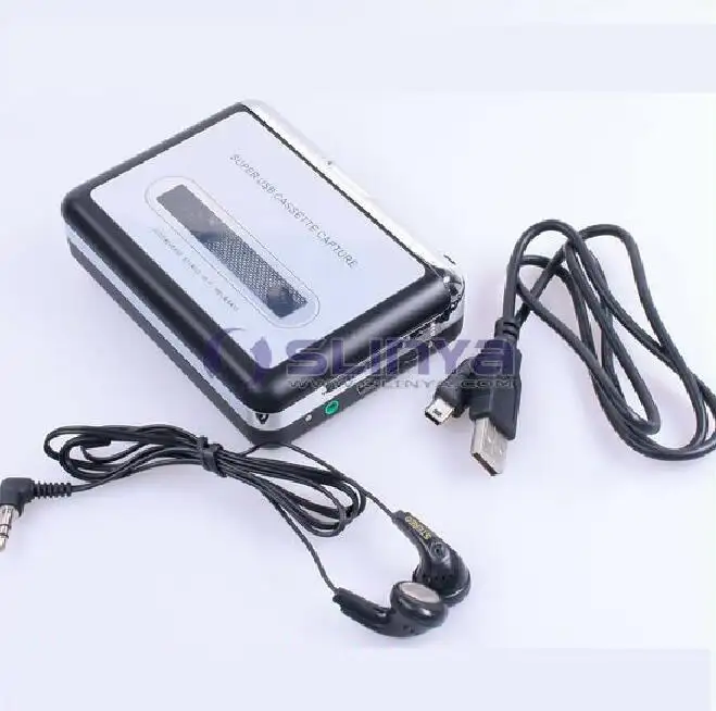 شريط السيارة إلى الكمبيوتر سوبر USB كاسيت MP3 محول التقاط الصوت مشغل موسيقى