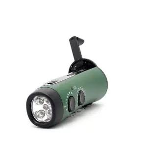 Dynamo Hand Crank Self Powered AM/FM Radio Led Flashlights with Siren and Charger for Cell Phone