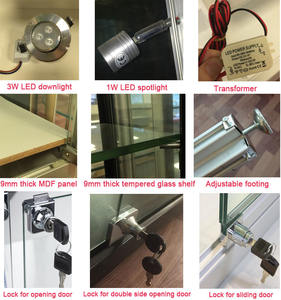 Design semplice ed elegante a <span class=keywords><strong>LED</strong></span> eco-friendly centro commerciale chiosco di orologi e gioielli Display in vetro vetrina con Logo personalizzato - Product Image 6