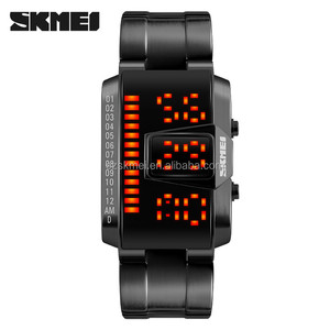 China de los aliexpress barato hombres led digital <span class=keywords><strong>reloj</strong></span> de pulsera 50 m impermeable <span class=keywords><strong>reloj</strong></span> <span class=keywords><strong>binario</strong></span> - Product Image 4