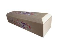 Ataúd de madera funeraria de estilo japonés, con decoración