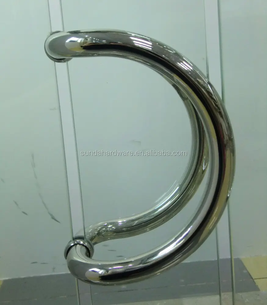 Beliebte Glastür Haandle Edelstahl Oval Tube Türgriff für Glas Eingangstür