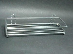 Wall mounted <b>wire</b> basket with hooks - Product Image 4