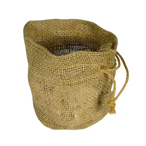 Recycled burlap jute garden pot bag for garden