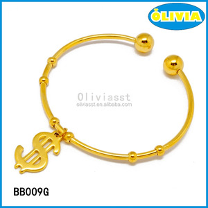 Infinito de joyería de moda de acero inoxidable encanto de la estrella llanura de oro blanco brazalete pulsera - Product Image 4