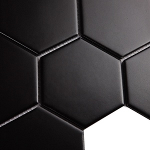 Màu Đen Tường Gạch Gốm Hexagon <span class=keywords><strong>Mosaic</strong></span>, Tường <span class=keywords><strong>Mosaic</strong></span> Gạch - Product Image 1