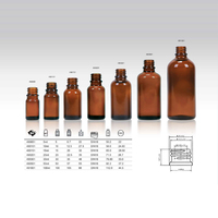 Flacon compte-gouttes en verre ambré, 10 ml, DIN18MM