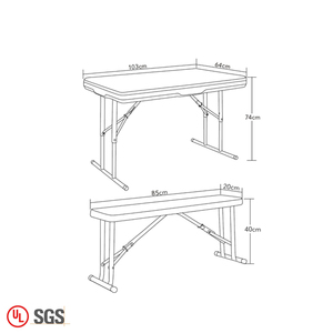 Juegos de mesa plegable de comedor para restaurante baratos 3 kits mesa de cerveza mesas plegables de plástico al por mayor - Product Image 6