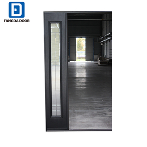Fangda الخارجي الزجاج التنفيذي الألياف الزجاجية باب واحد مع جوانب جانبية دخول المنزل باب زجاجي - Product Image 6