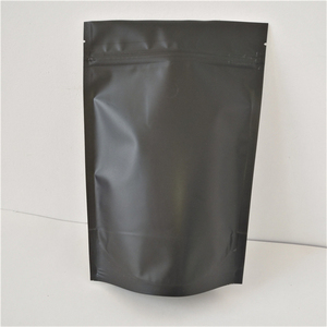 Tùy Chỉnh Matt Đen Nhôm Foil <span class=keywords><strong>Doypack</strong></span> Pouch Túi Cà Phê Với Van Và Khóa Zip Matte Đen Nhôm Foil Bag Thực Phẩm Đóng Gói Túi - Product Image 6