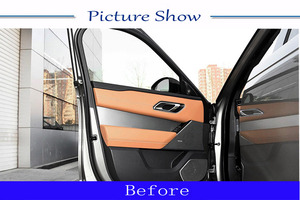 4 Piezas de Cubiertas Decorativas para Paneles de Puerta <span class=keywords><strong>Interior</strong></span> de Automóvil, Estilo Fibra de Carbono, para Land Rover Range Rover <span class=keywords><strong>Velar</strong></span>, Accesorios para Automóvil - Product Image 3