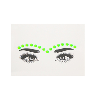 Carnaval Glow in Dark Fluorescent Crystal Stone Sticker Temporary Face Jewels Tattoo pour Glowing Look - Product Image 1