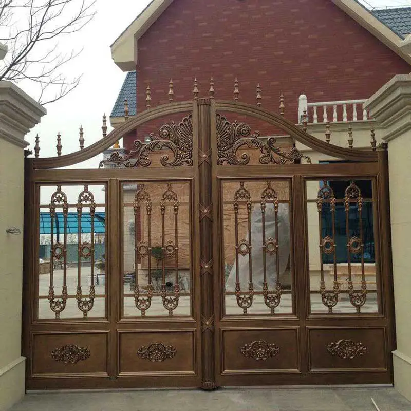 Porte d'entrée design porte de cour décorative porte principale simple