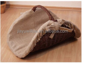 Porta Legna Fatto a Mano in Vimini, Cesto Porta Legna in Vimini - Product Image 6