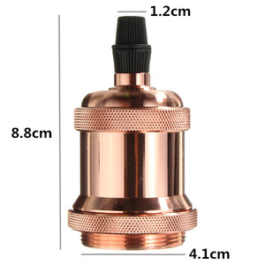 E27 Rắn Brass Đèn Ổ Cắm Vintage Trần Ánh Sáng Bulb Pendant Chủ Thay Thế Bóng Đèn Ổ Cắm - Product Image 4