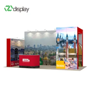 Used Dye Sublimation Fabric Trade Show Portable Exhibition Booth Construction System Panel arch backdrop stand