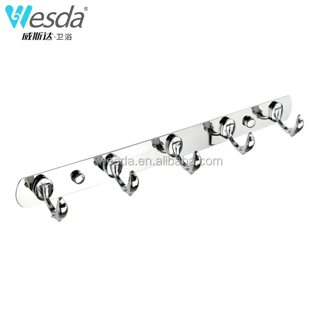 Westda-ganchos de pared de aluminio espacial para ropa, colgador de pared para vestidor y baño, D318