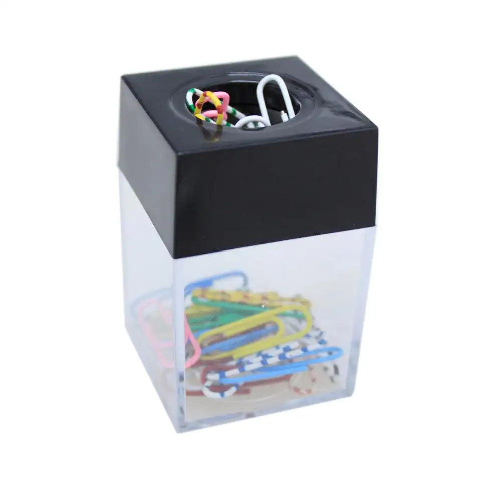 Promozionale personalizzato di clip magnetiche dispenser in plastica clip di carta magnetica del supporto ufficio di rilegatura di alimentazione