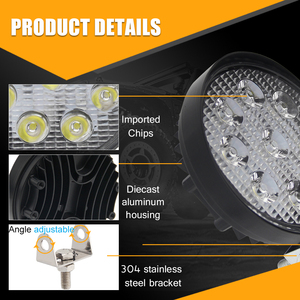 4,6 "Spot Flood Spot Combo ATV UTV Proyecto Vehículo Coche <span class=keywords><strong>Faro</strong></span> todoterreno 12V 24V 27W Camión Led Luz DE TRABAJO - Product Image 6