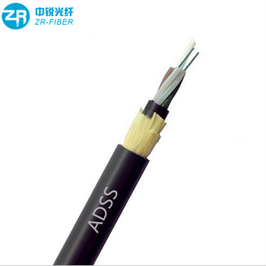 Fibra óptica de 48 hilos Adss de <span class=keywords><strong>200</strong></span> a 400m aérea sola chaqueta G655 G652d 6 24 núcleo de modo único cable de fibra óptica - Product Image 5