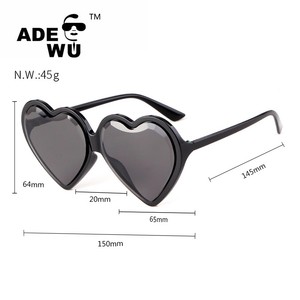 ADE WU STY0360J, <span class=keywords><strong>gafas</strong></span> <span class=keywords><strong>de</strong></span> sol Retro <span class=keywords><strong>de</strong></span> gran tamaño para mujer, diseñador <span class=keywords><strong>de</strong></span> marca famosa, LOVE HEART <span class=keywords><strong>gafas</strong></span> <span class=keywords><strong>de</strong></span> sol, <span class=keywords><strong>gafas</strong></span> Rave rosas, <span class=keywords><strong>gafas</strong></span> UV - Product Image 4