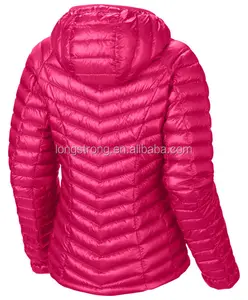LS-028 delle donne di Alta qualità giacca ultraleggera giù luce traspirante inverno all'aperto puffer giù giacca con cappuccio donne giù giacca