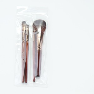 Nhãn Hiệu Riêng Tùy Chỉnh OEM Nylon Tóc Cà Phê Màu Gỗ Xử Lý <span class=keywords><strong>4</strong></span> Mảnh Bóng Mắt Phấn Má Hồng Trang Điểm Bàn Chải Thiết Lập - Product Image 6