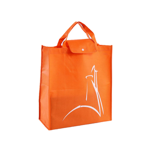 Naranja Impresión <span class=keywords><strong>de</strong></span> pantalla <span class=keywords><strong>de</strong></span> seda <span class=keywords><strong>de</strong></span> color DIY laminado botón bolsa <span class=keywords><strong>de</strong></span> compras - Product Image 1